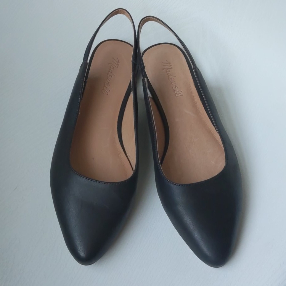 MADEWELL SLINGBACK FLAT BLACK 8.5”